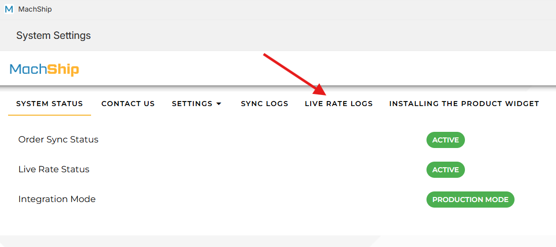Live Rate Logs
